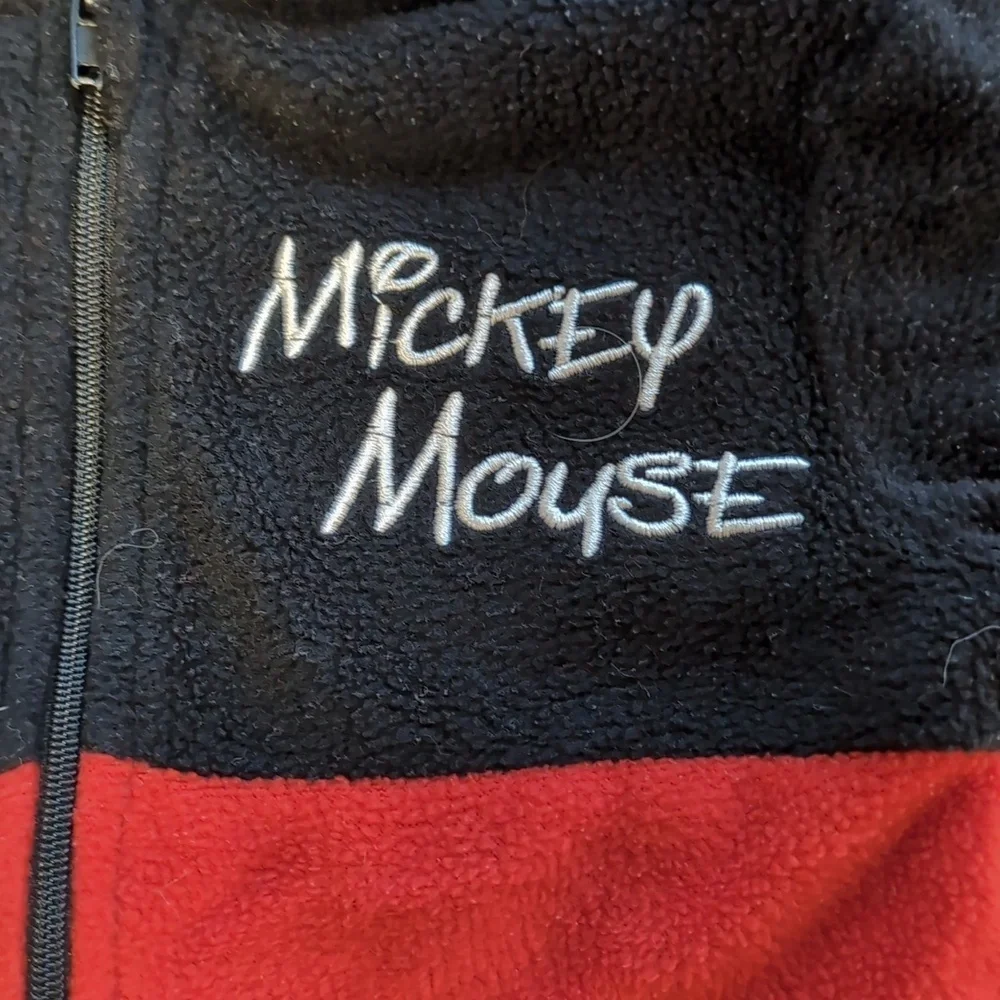Disney Baby Mickey Mouse Hooded Zip Up Footie Suit Unisex Size 0-3 Months